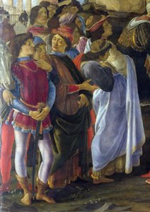 Detalle de la Adoración de los Reyes Magos de Sandro Botticelli