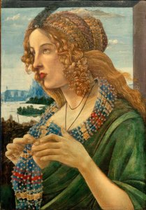 Retrato alegórico de una mujer (¿Simonetta Vespucci?) de Sandro Botticelli