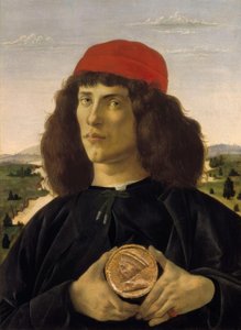 Retrato de un desconocido con la medalla de Cosimo de Sandro Botticelli