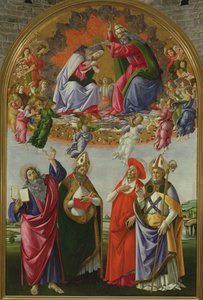 Coronación de la Virgen (Retablo de San Marco), 1490-92