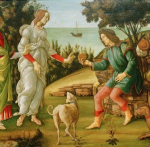 El juicio de Paris (Venus y Paris) de Sandro Botticelli