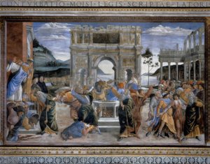 El castigo de la rebelión de Coré de Sandro Botticelli