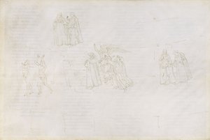 Ilustración de la Divina Comedia de Dante Alighieri Purgatorio 17, 1480-1490 de Sandro Botticelli