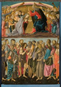 Coronación de María con santos de Sandro Botticelli