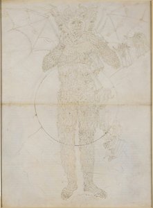 La Divina Comedia, Infierno XXXIV (2). El centro del infierno: Lucifer en toda su grandeza (el Gran Satán); despedida del Infierno de Sandro Botticelli