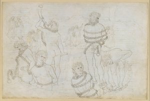 La Divina Comedia, Infierno XXXI. Octavo círculo del infierno (Malebolge): la batalla de los gigantes — Pozzo dei Giganti de Sandro Botticelli