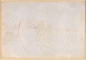 La Divina Comedia, Paraíso XI. Cuarta esfera planetaria (cielo solar): Tomás de Aquino elogia ante Dante la labor de Francisco de Asís y lamenta la secularización de su propia orden, la dominicana. de Sandro Botticelli