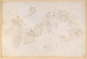 La Divina Comedia, Purgatorio V. Antepurgatorio, zona intermedia: los moribundos que fallecieron a consecuencia de un acto violento de Sandro Botticelli
