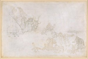 La Divina Comedia, Purgatorio XII. Primer círculo del Purgatorio: imágenes del castigo por la soberbia; el ángel ante los escalones que conducen al segundo círculo de Sandro Botticelli