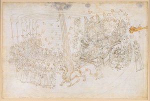 La Divina Comedia, Purgatorio XXX. El Paraíso Terrenal: Beatriz en el carro triunfal de Sandro Botticelli