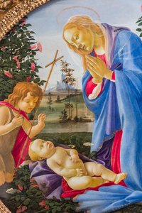 Virgen adorando al Niño Jesús con el joven San Juan, c.1483-87