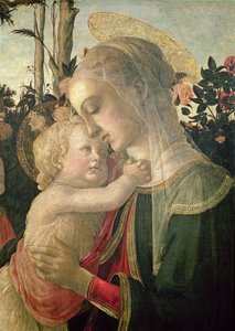 Madonna y Niño con San Juan Bautista (detalle) de Sandro Botticelli