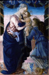 La Virgen y el Niño con un ángel de Sandro Botticelli