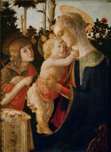 Madonna con niño y el niño Juan de Sandro Botticelli