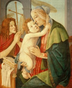 Madonna con niño y el joven Juan de Sandro Botticelli