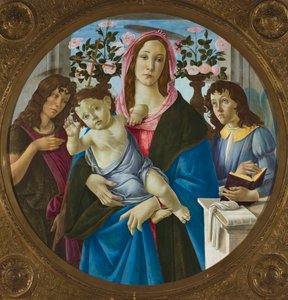 La Virgen con el Niño, San Juan Bautista y un ángel de Sandro Botticelli