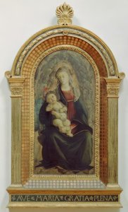 María con niño en una gloria de ángeles de Sandro Botticelli