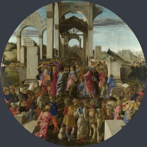 La adoración de los Reyes de Sandro Botticelli