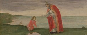 La visión de San Agustín del Retablo de San Bernabé, c.1488 de Sandro Botticelli