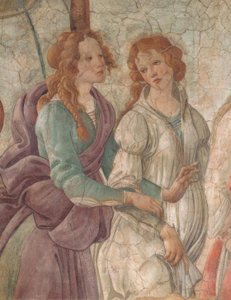 Venus y las Gracias ofreciendo regalos a una niña de Sandro Botticelli