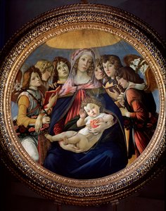 Virgen y Niño y seis ángeles, llamada Madonna della Melagrana o Melograno