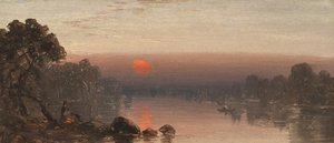 Indios en la hoguera--Moon Rising de Sanford Robinson Gifford
