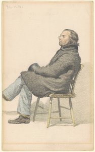 Hombre sentado en una silla Hitchcock de Sanford Robinson Gifford