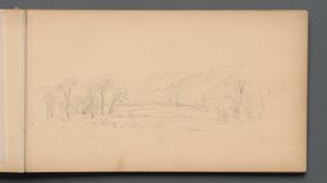 Cuaderno de bocetos, página 06: "Gorham" (Maine) de Sanford Robinson Gifford