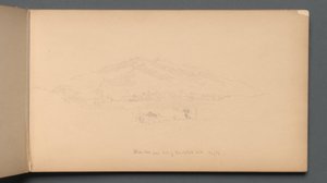 Cuaderno de bocetos, página 12: "Montañas Blancas desde el pie de Randolph Hill" de Sanford Robinson Gifford