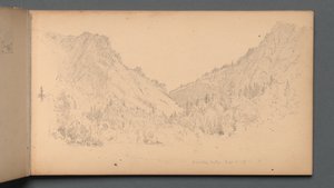 Cuaderno de bocetos, página 18: Dixville Notch, 4 de septiembre, 89, 1859 de Sanford Robinson Gifford