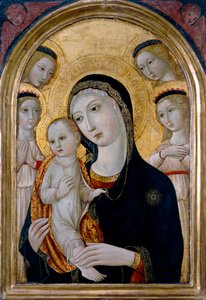 Madonna y Niño con Ángeles, c.1480 de Sano di also Ansano di Pietro di Mencio (workshop of) Pietro