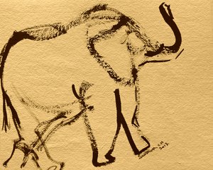 Dibujo abstracto de elefante de Santhosh ch