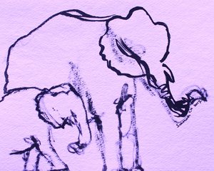Familia abstracta de elefantes de Santhosh ch
