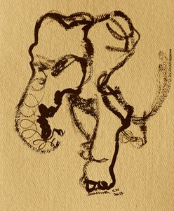 Cabeza abstracta de elefante de Santhosh ch