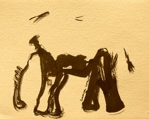 Elefante abstracto a tinta de Santhosh ch