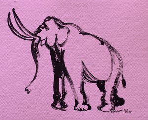 Elefante rosa abstracto de Santhosh ch