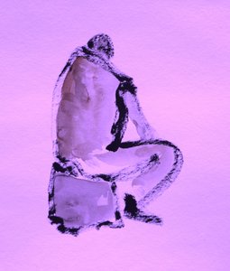 Figura abstracta de color morado