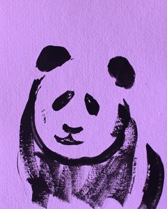 Adorable panda morado de Santhosh ch