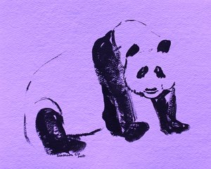 Panda en tinta negra de Santhosh ch