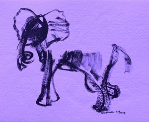 Elefante morado dinámico de Santhosh ch