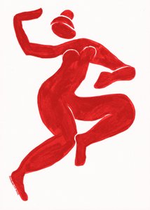 Bailarina roja dinámica de Santhosh ch