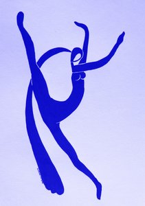 Bailarina azul elegante de Santhosh ch