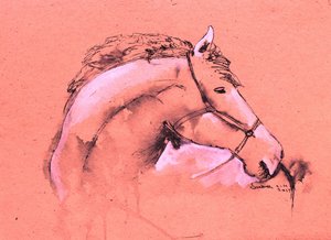 Boceto de un caballo elegante de Santhosh ch