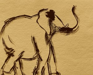 Majestuoso dibujo de elefante de Santhosh ch