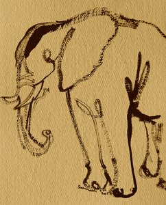 Boceto minimalista de elefante de Santhosh ch