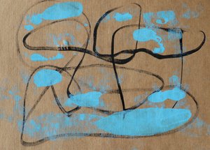 Formas orgánicas azules de Santhosh ch