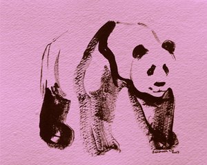 Pinceladas de panda rosa de Santhosh ch