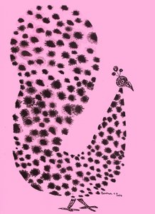 Pavo real rosa moteado de Santhosh ch