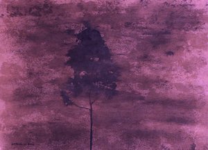 Árbol morado solitario de Santhosh ch