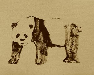 Dibujo estilizado de panda de Santhosh ch